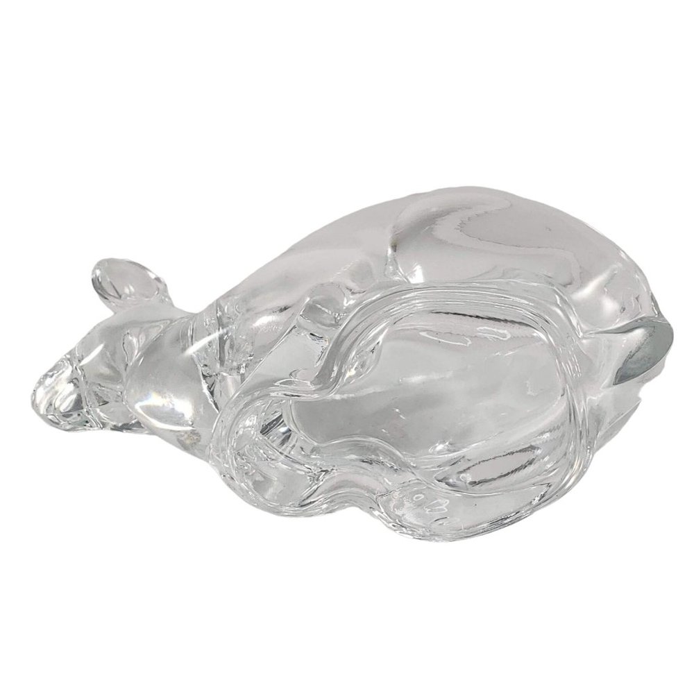 Cristal d'Arques France Crystal Rabbit Bunny Candy Dish Easter - Picture 4 of 4